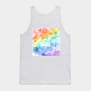 Rainbow Alcohol Ink swirl Tank Top